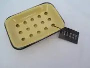 Finch Berry Yellow 2 Piece Metal Soap Saver Dish Tray - New w/Tag - m