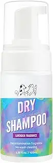 Dry Dog Shampoo – Foam-Based Waterless Cleaner Spray for Pets, 100ml no Rinse Deodorizer | Fragrant Dog Cleaning Solution for Odor Control, Descaling, and Daily Grooming Without Water