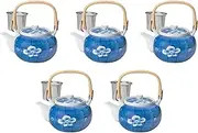 Set of 5, Umeka Umeka No. 6 Earthen Bottle [5.5 x 4.3 inches (14 x 11 cm) 800cc] | Arita Yaki Pot, Setomonohonpo