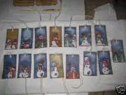 PRIMITIVE 15 HOLIDAY SNOWMAN HANG TAGS (SF-SM3)