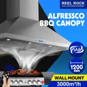 1200mm x 600mm COMMERCIAL CANOPY RANGE HOOD ALFRESCO 2 MOTOR BBQ RANGEHOOD 1.2m
