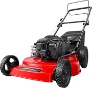 [PowerSmart] 22-Inch Gas Lawn Mower, 150cc B&S Engine, Self-Propelled, 3-in-1 Mulching System, 6 Cutting Heights, Rear-Wheel Drive, Durable Steel Deck