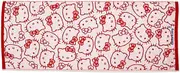 Sanrio 800813 Hello Kitty Bath Towel, Antibacterial and Deodorizing Treatment, Silver