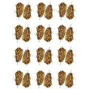 24Pcs Cheerleading Pom Poms Metallic Foil Cheer Pom Poms with Plastic Handle for Adults Kids Cheerleaders Party Yellow