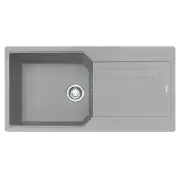 Franke URBAN Stone Grey 1 Bowl w/ Drainer Topmount Kit UBG611-100SG
