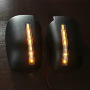 Door Mirror Cover Trim Matte Black with LED Light to suit Triton MQ 2015 - 2018