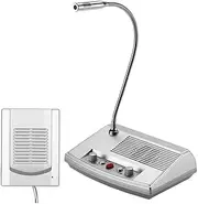 CHROX Counter Window, Intercom Stereo Output Intercom Speaker Through Glass with Automatic Squelch, Independent Mute Control Two-Way Voice Intercom