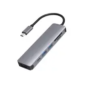 6 In 1 Usb-c Hub For Macbook-pro Type C Adapter Multiport Sd Card Reader 4k Hdmi Computer's Splitter Usb Extension