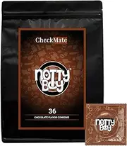 NottyBoy Checkmate Delicious Chocolate Flavored Ultra Thin Condoms for Men - 36 Count | Scented | Proper Tight Fit | Natural Rubber | Smooth | Oral Use