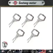 5Pcs Set 11'' Locking C Clamp Pliers Swivel Jaw Pad Vise Clamp Grip Welding Tool