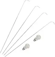 WEKAMOS 2Sets Superfine Beading Needles DIY Beads Chain Tool for Jewelry Making Long Straight Sewing Needles with Threader for Effortless Bead Stringing and Craft Projects