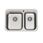 Clark 1.5 Bowl Polar Overmount Sink With 1 Tap Hole