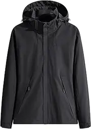 [DGHM-JLMY] Mens Casual Patchwork Hooded Windbreaker Waterproof Windbreakers Sport Coat Unisex Outdoor Jackets Coats