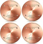 4 Pcs Copper Bird Bath Purification Disk 2mm Thick Reinforced Bird Bath Cleaner, 4 Inch in Diameter (Classic)