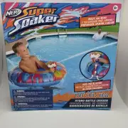 NERF Super Soaker Hydro Battle Cruiser Ride-On Inflatable Pool Float GR44
