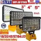 LED Work Light Workshop Flashlights 2 USB Torch Camping For Dewalt 18V Battery
