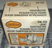 NEW Sunbeam Mixmaster Power Plus Mixer Slicer-Shredder Attachment 94-351