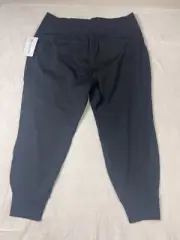 Athleta Venice Women's Jogger Pants Size Plus 3X Black Solid Stretch Zip Pockets