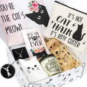 Cat Mom Gifts For Women Funny Cat Lovers Themed Gift Box For Mother's Day Bir...