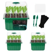 Self-Watering Seed Starter Tray - Kit with Humidity Dome, 3-Pack 36-Cell Plan...