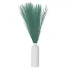 30PCS Faux Pampas Grass Decor, 24"/61cm Artificial Fluffy Grass Stems, Cyan