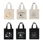 Small /Larger Canvas Lunch Box Cloth Food Storage Bags New Handbag Pouch