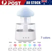 Rain Cloud Humidifier Raining Sound With Lights Night Light Raindrop Diffuser