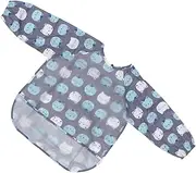 HAMPPLIES Cat Pattern Long Sleeve Apron for Easy Clean Red Apron Suitable for Years Old for Messy Eating Craft Activities