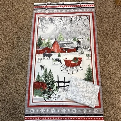 Holiday Homestead Henry Glass Co. Christmas Quilt Panel and Backing Kit