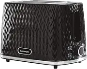 Daewoo Argyle Collection, Toaster 2 Slice With Defrost, Reheat And Browning Control To Use At Your Convenience, While The Removable Crumb Tray Makes Cleaning Quick, Black