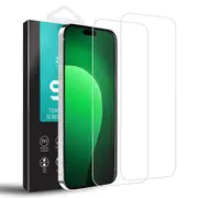 [2 Pack] ZUSLAB iPhone 15 Plus Tempered Glass Screen Protector Flim Case Friendly 9H Hardness for Apple (2023) - Clear