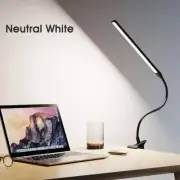 Adjustable LED Desk Lamp with Clamp Dimmable Eye-Caring Reading Desk Light USB