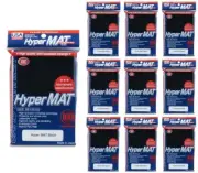 KMC Hyper Matte Black Standard Size 100ct USA Sleeves [1000 sleeves/10 packs]