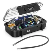 Box Safe Lock Security Portable Cash Fireproof Money Jewelry Combination Case
