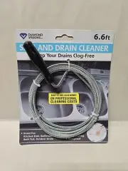 Diamond Visions Plumbing Snake Sink Drain Auger 6.6 Foot Flexible Toilet Snake