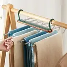 Trouser Rack Adjustable Keep Tidy Portable 6-tier Folding Laundry Rack Pants
