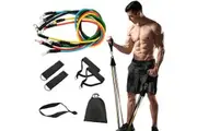 11 Pack Resistance Bands Stackable Exercise Bands Home Workouts Physical Therapy Gym Training