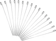 16pcs Flat Turkish Skewers Durable Stainless Steel Grilling Sticks Reusable BBQ Skewers for Easy Barbecuing for Family Gatherings and Outdoor Cooking