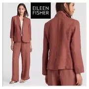 NEW Eileen Fisher Ruset Sharped Linen Blazers Size XL