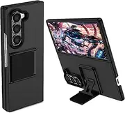 [Ysnzaq] for Samsung Galaxy Z Fold 6 7.6" Case with Kickstand, Slim Thin Hard PC Material [Military Grade Drop Protection] Shockproof Protective Case for Samsung Galaxy Z Fold6 LT.Black