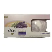 Dove Milk Swirls Lavender & Honey Macaroon Bath Bombs 2.8 oz (Twin Pack)1 Box