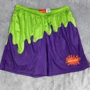 Chalk Line Nickelodeon Shorts Men 4XL Basketball Green Purple Slime Mesh