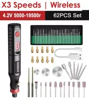 Mini Cordless Rotary Tool Bit Set Mill Grind Polish Drill Fit Dremel DIY Craft