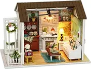 DIY Miniature Dollhouse Kit Realistic Mini 3D House Room Craft with Furniture LED Lights Children's Day Birthday