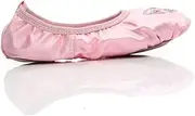 [COLLBATH] Satin Ballet Flat Shoes Sequins for Girls Boys and Girls Dance Yoga Gymnastics Size 32 Non-slip Pink
