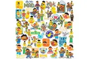 Sesame Street Deluxe Bert & Ernie Stickers (Pack of 50) (Multicoloured) (One Size)
