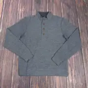 Marine Layer NEW NWT Mens Small Gray Clayton Textured Pullover Sweater Henley