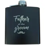 Wedding Hip Flask Father of the Groom Gift Present Favours Toasting Glasses