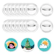 25Pcs Acrylic Sewing Buttons Pin Clear 1" Button Maker Badges