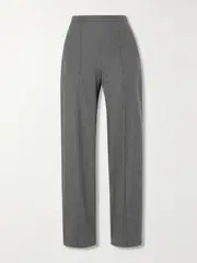 [VINCE] VINCE - Brushed Knitted Straight-leg Pants - Gray - medium medium Gray